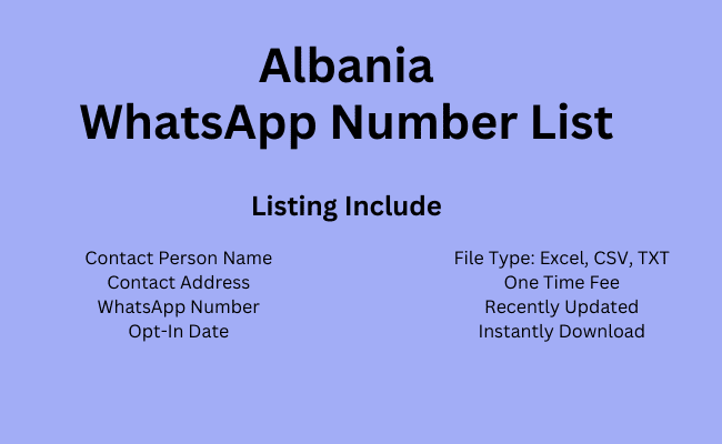 Albania whatsapp number list