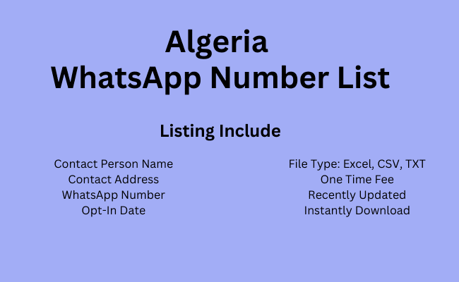 Algeria whatsapp number list