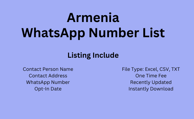 Armenia whatsapp number list