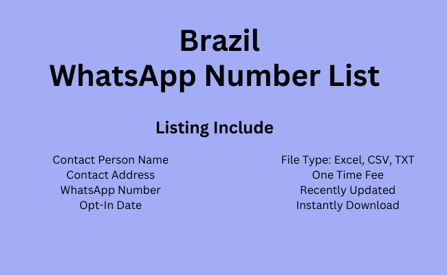 Brazil whatsapp number list