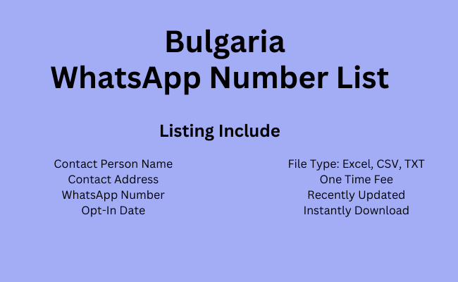 Bulgaria whatsapp number list