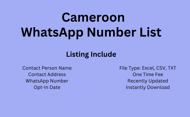 Cameroon whatsapp number list
