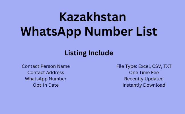 Kazakhstan whatsapp number list