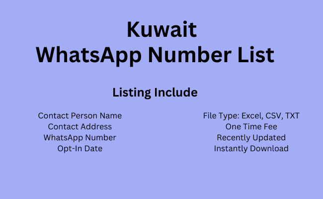Kuwait whatsapp number list