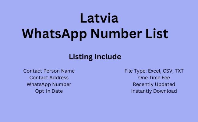 Latvia whatsapp number list
