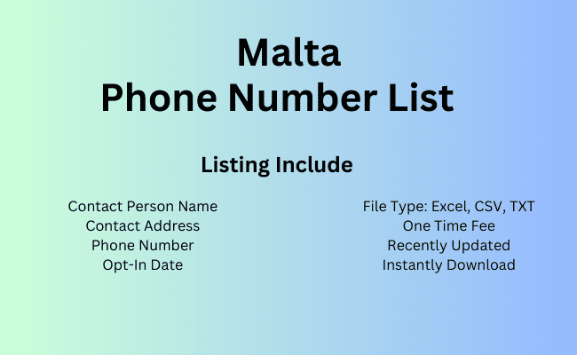 Malta phone number list
