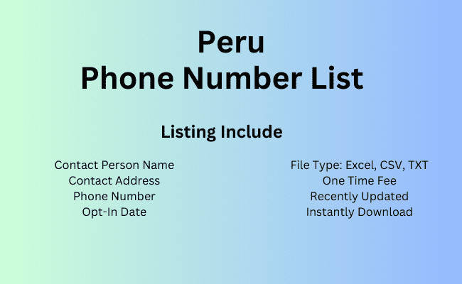 Peru phone number list