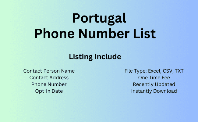Portugal phone number list