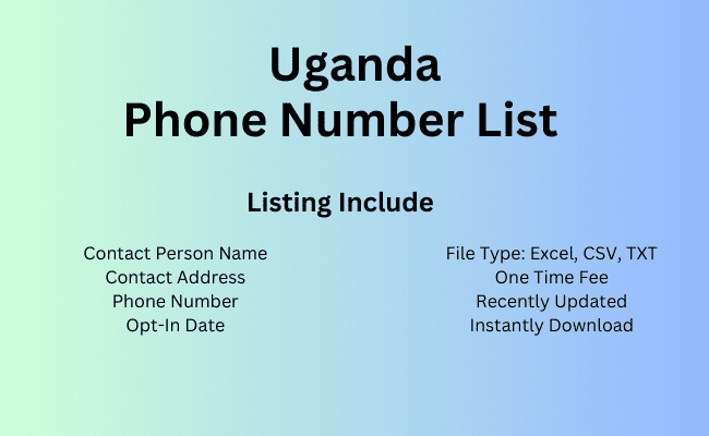 Uganda phone number list