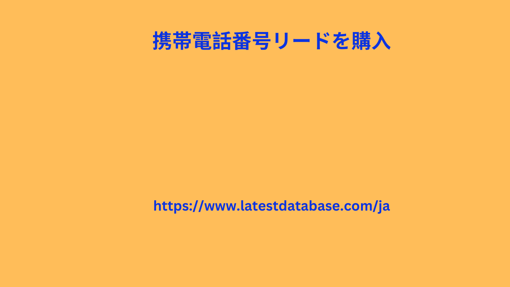 携帯電話番号リードを購入