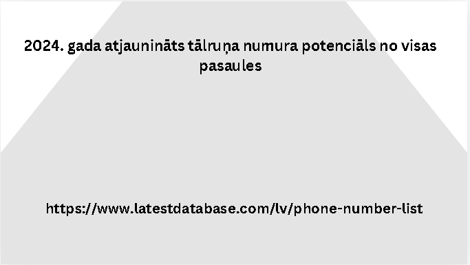 2024. gada atjaunināts tālruņa numura potenciāls no visas pasaules