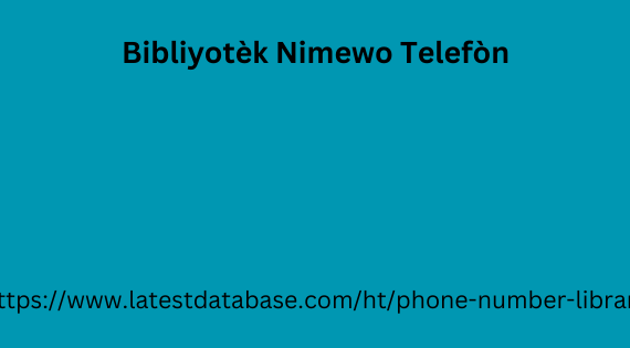 Bibliyotèk Nimewo Telefòn