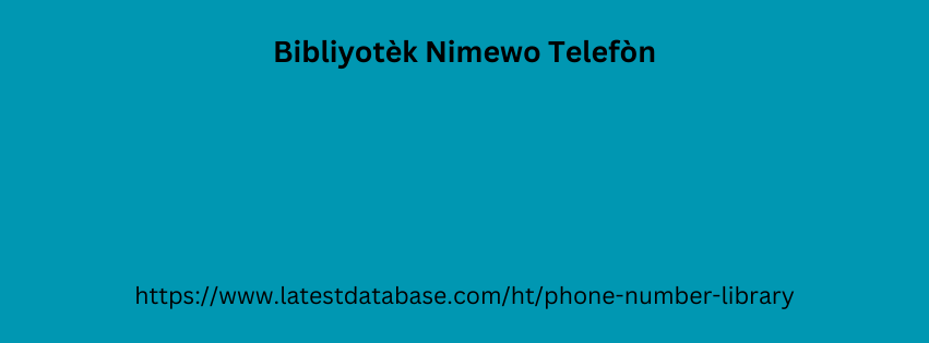 Bibliyotèk Nimewo Telefòn