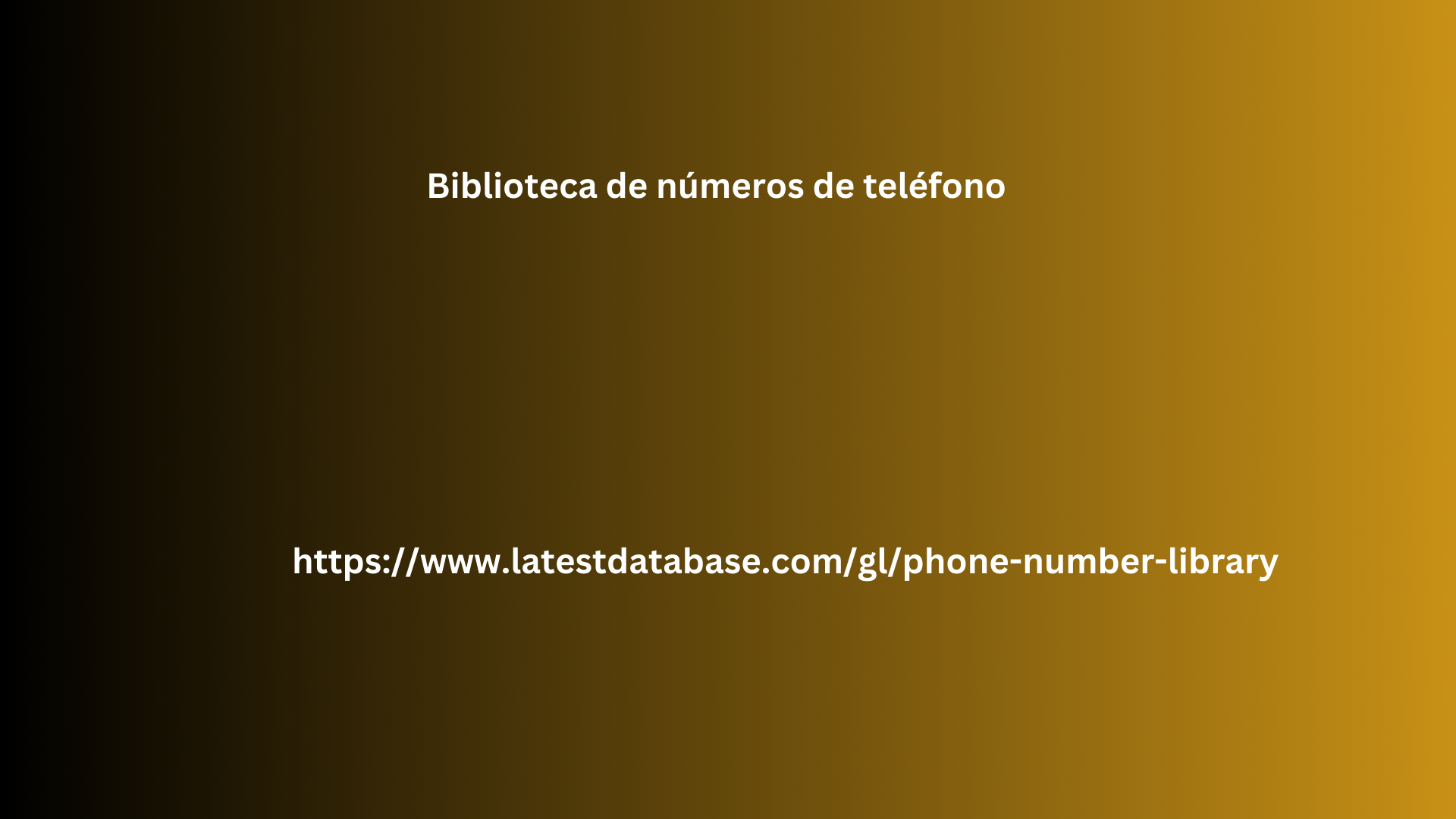 Biblioteca de números de teléfono