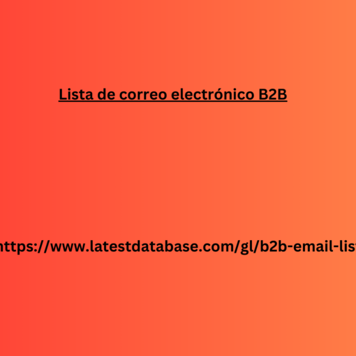 Lista de correo electrónico B2B