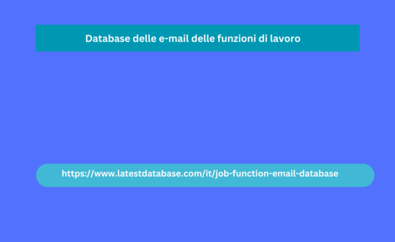 Database delle e-mail delle funzioni di lavoro