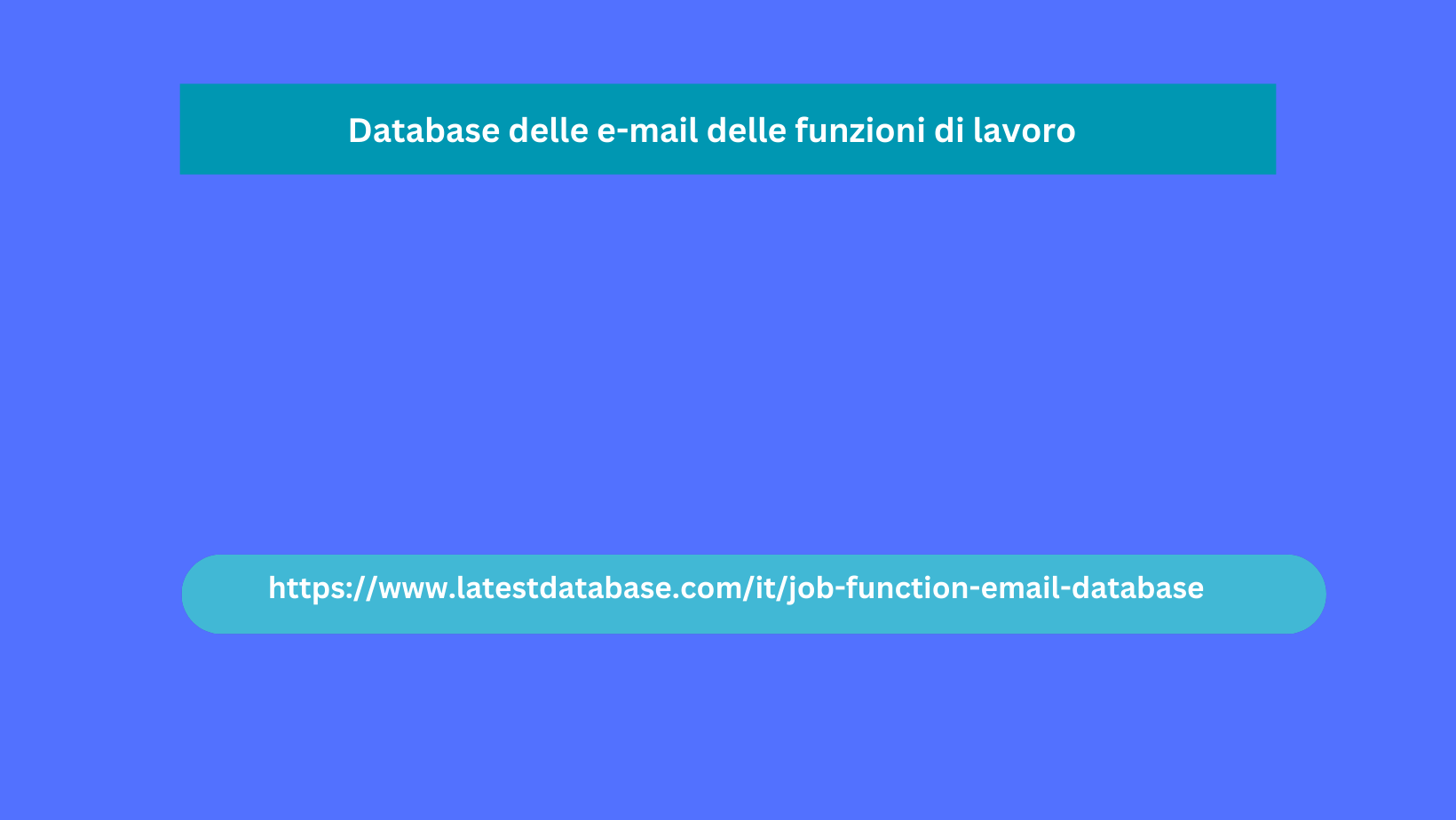 Database delle e-mail delle funzioni di lavoro