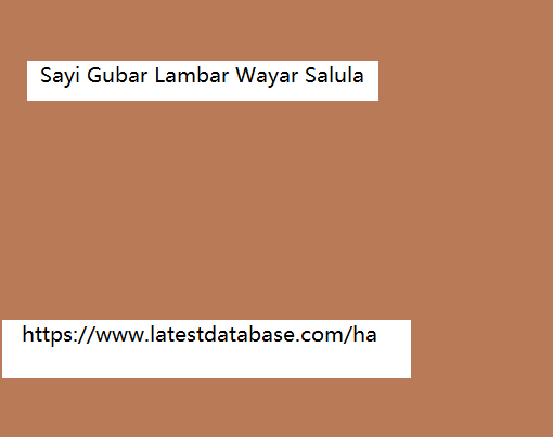 Sayi Gubar Lambar Wayar Salula