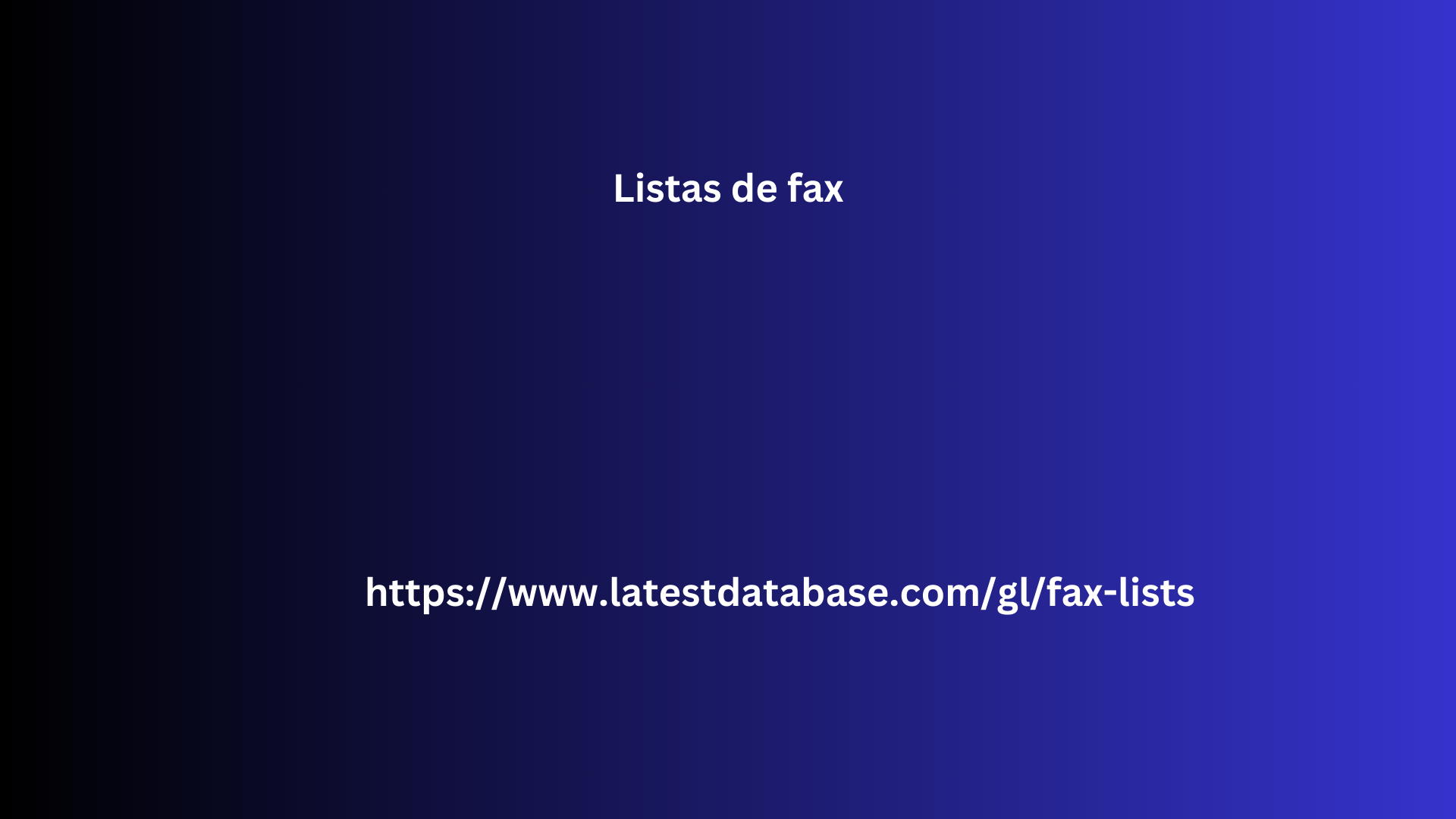 Listas de fax