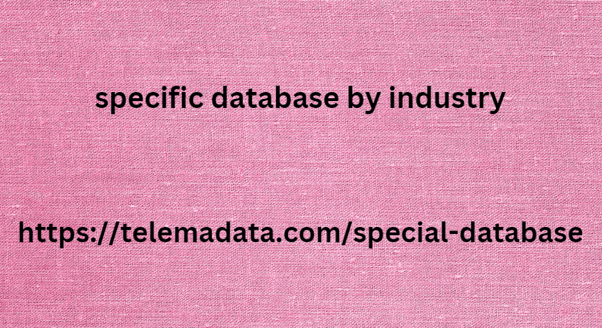 specific database by industry