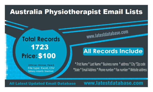 Australia Physiotherapist Email Verify Person Datas