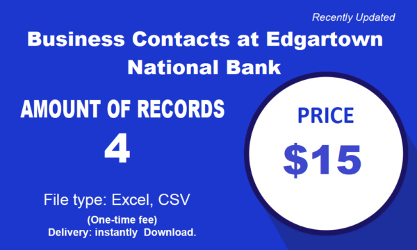 Business Contacts at Edgartown National Bank