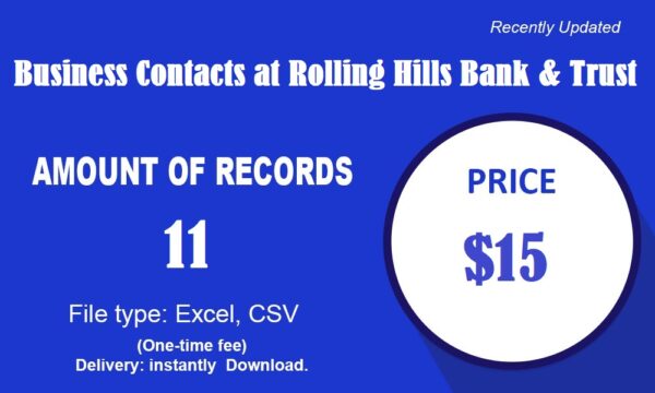 Business Contacts at Rolling Hills Bank & Trust